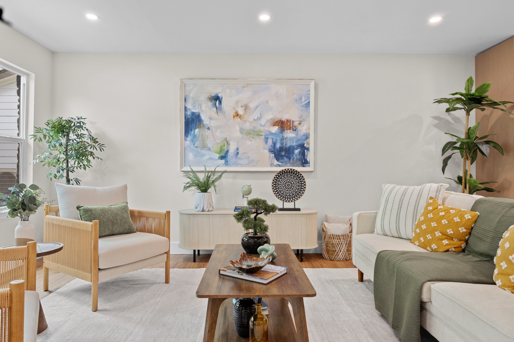Highland Property Staging vacant home install — Paisano living room